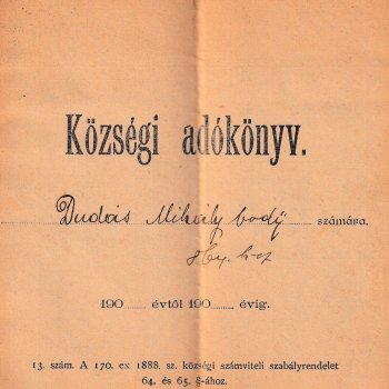Községi Adókönyv