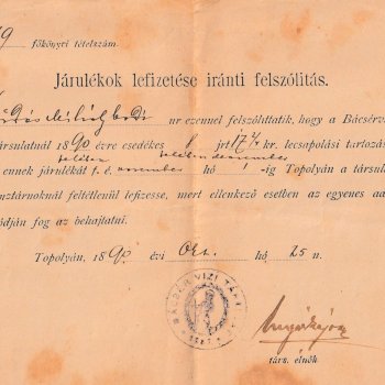 Járulékok kifizetése iránti kérelem